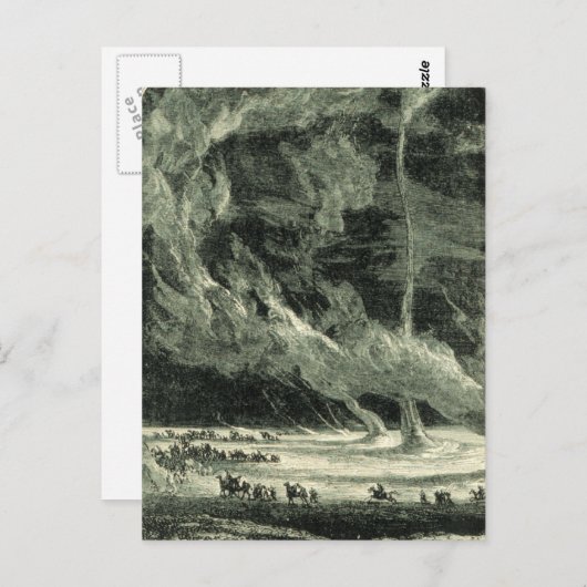 Vintag Tornado Postkarte (Vorne/Hinten)