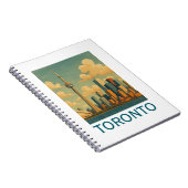 Vintag Toronto Canada - CN Tower Skyline Notizblock (Rechte Seite)
