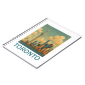 Vintag Toronto Canada - CN Tower Skyline Notizblock (Linke Seite)