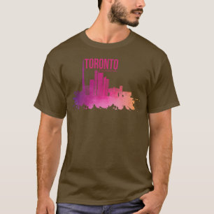 Vintag Toronto Skyline Watercolor T-Shirt