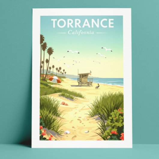 Vintag Torrance California Postkarte