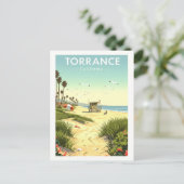 Vintag Torrance California Postkarte (Stehend Vorderseite)