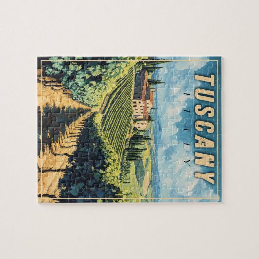 Vintag Toskana Italien Puzzle (Horizontal)