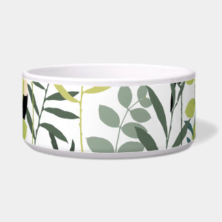 Vintag Toucans Green Blätter Muster Napf