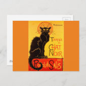 Vintag Tournee de Chat Noir Black Cat Postkarte (Vorne/Hinten)