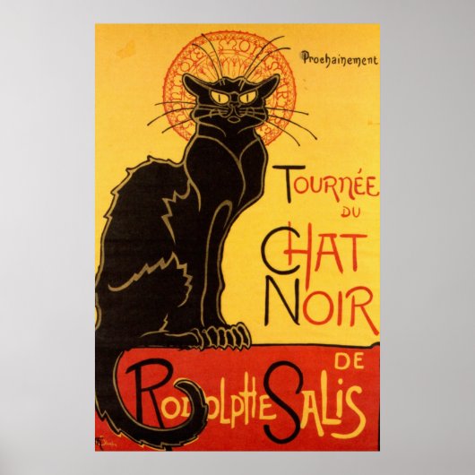 Vintag Tournee de Chat Noir - Schwarze Katze Poster (Vorne)