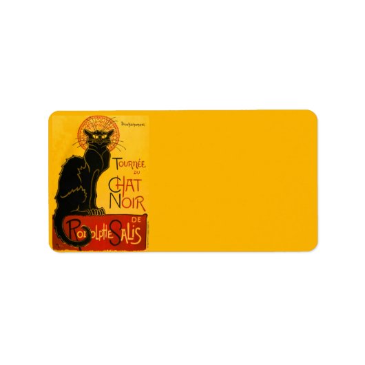 Vintag Tournée Du Chat Noir Theophile Steinlen Adressaufkleber (Vorne)