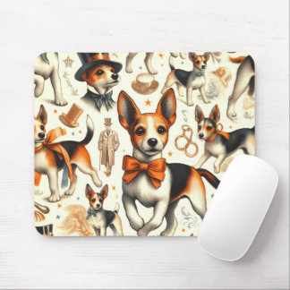Vintag Toy Fox Terrier Nahtlos Mousepad