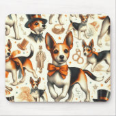 Vintag Toy Fox Terrier Nahtlos Mousepad (Vorne)