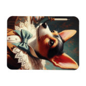 Vintag Toy Fox Terrier Painting Magnet (Horizontal)