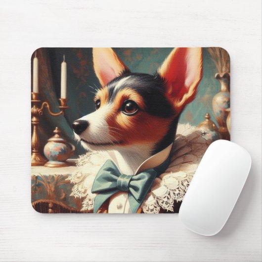 Vintag Toy Fox Terrier Painting Mousepad (Mit Mouse)