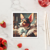 Vintag Toy Fox Terrier Painting Serviette (Beispiel)