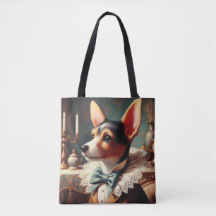 Vintag Toy Fox Terrier Painting Tasche