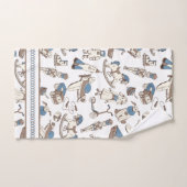 Vintag Toy Pattern Blau/braun ID783 Badhandtuch Set (Handtuch)