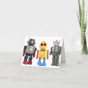 Vintag Toy Roboter Dankeskarte