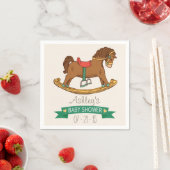 Vintag Toy Rocking Horse Baby Dusche Serviette (Beispiel)