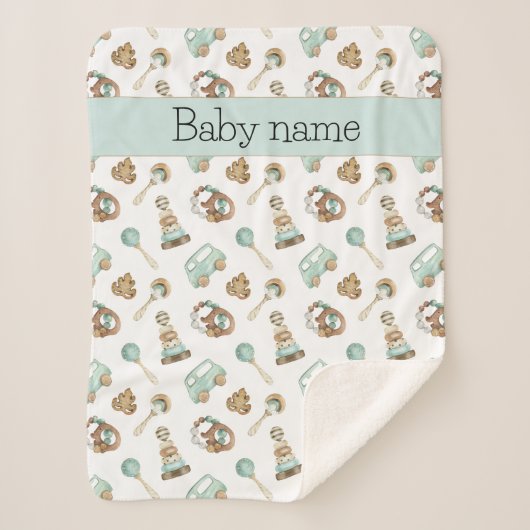 Vintag Toys Baby Girl oder Boy Stroller Sherpadecke (Vorderseite)