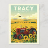Vintag Tracy California Postkarte (Vorderseite)