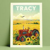Vintag Tracy California Postkarte