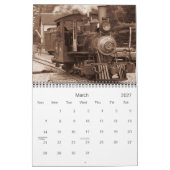 Vintag TRAINS CALENDAR Kalender (Mär 2027)