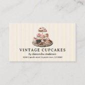 Vintag Trayed Cupcakes Treuekarte (Vorderseite)