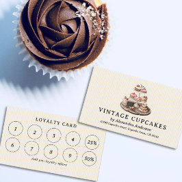 Vintag Trayed Cupcakes Treuekarte