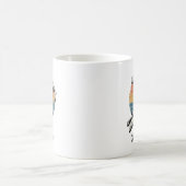 Vintag Trendy Modern Handball Player Personalisier Kaffeetasse (Mittel)