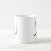 Vintag Trendy Moderne Personalisierte Golfschläger Kaffeetasse (Mittel)