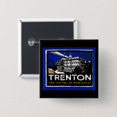 Vintag Trenton NJ Poster Button (Vorne & Hinten)