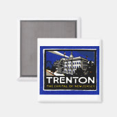 Vintag Trenton NJ Poster Magnet (Vorderseite/Rückseite)