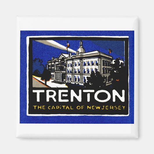 Vintag Trenton NJ Poster Magnet (Vorne)