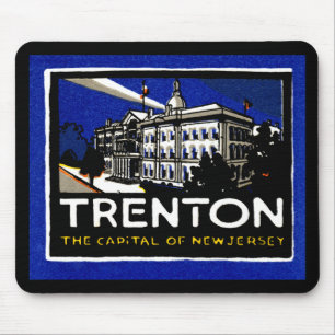 Vintag Trenton NJ Poster Mousepad