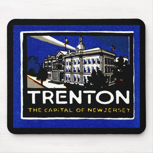 Vintag Trenton NJ Poster Mousepad (Vorne)