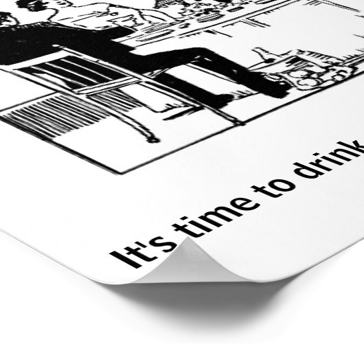 Vintag - Trinken Sie Champagner & Tanz, Poster (Ecke)