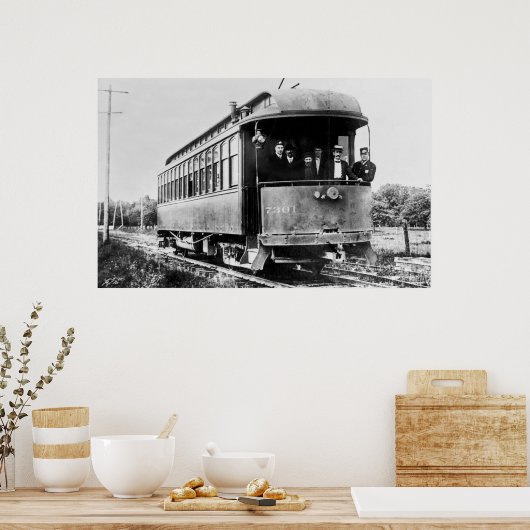 Vintag Trolley Car Poster (Küche)