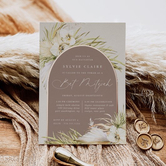 Vintag Tropics Bat Mitzvah Folieneinladung