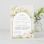Vintag Tropics Boho Bat Mitzvah Einladung (Stehend Vorderseite)