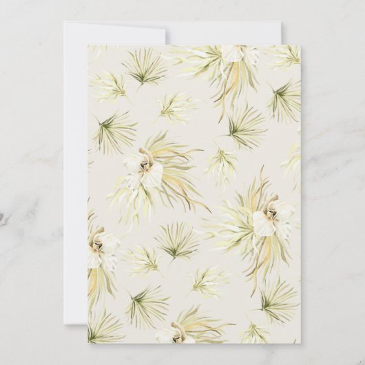 Vintag Tropics Boho Bat Mitzvah Einladung (Rückseite)