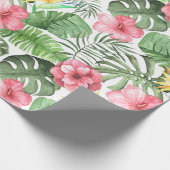 Vintag tropisch geschenkpapier (Ecke)