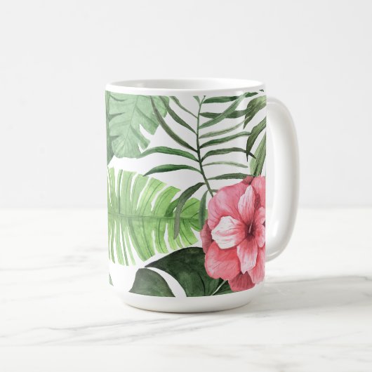 Vintag tropisch kaffeetasse (VorderseiteRechts)