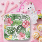 Vintag tropisch pappteller (Party)