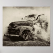 Vintag Truck Burnout Poster (Vorne)