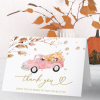 Vintag Truck Fall Baby Dusche Vielen Dank