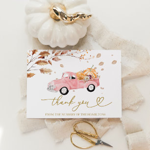 Vintag Truck Fall Baby Dusche Vielen Dank Einladung