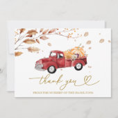 Vintag Truck Fall Baby Dusche Vielen Dank Einladung (Vorderseite)