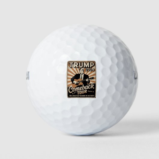 Vintag TRUMP 2024 Rocks COMEBACK TOUR Golfball (Vorderseite)