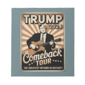 Vintag TRUMP 2024 Rocks COMEBACK TOUR Notizblock (Vorderseite)