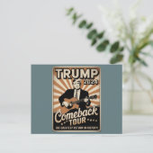Vintag TRUMP 2024 Rocks COMEBACK TOUR Postkarte (Stehend Vorderseite)