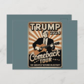Vintag TRUMP 2024 Rocks COMEBACK TOUR Postkarte (Vorne/Hinten)