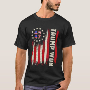 Vintag Trump gewinnt 45 47 Präsident Trump USA Fla T-Shirt